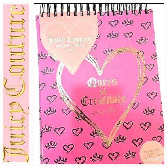 Juicy Couture Home Queen Of Creativity Logo Sketchbook - Picture 1 of 6